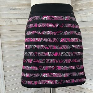 Lady Hagen Peek-a-Boo Paisley Print Skort